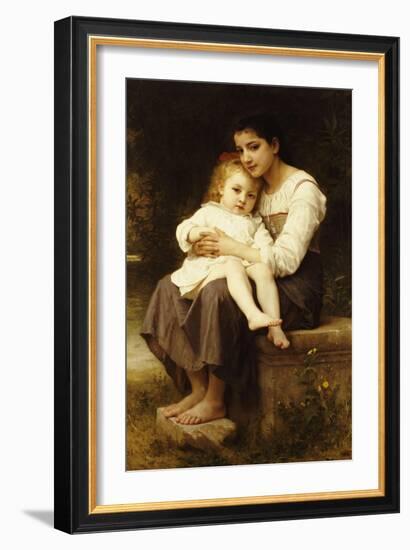 The Eldest Sister, 1886-William Adolphe Bouguereau-Framed Giclee Print