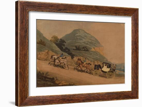 The Elected M.P. on His Way to the House of Commons (Coloured Engraving)-James Pollard-Framed Giclee Print