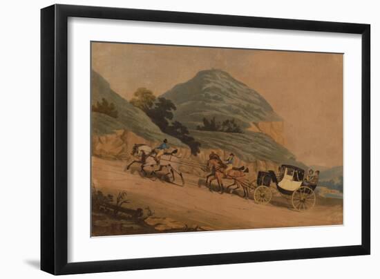 The Elected M.P. on His Way to the House of Commons (Coloured Engraving)-James Pollard-Framed Giclee Print