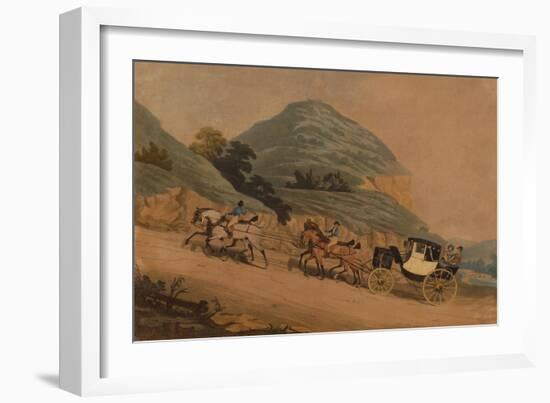 The Elected M.P. on His Way to the House of Commons (Coloured Engraving)-James Pollard-Framed Giclee Print