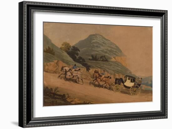 The Elected M.P. on His Way to the House of Commons (Coloured Engraving)-James Pollard-Framed Giclee Print