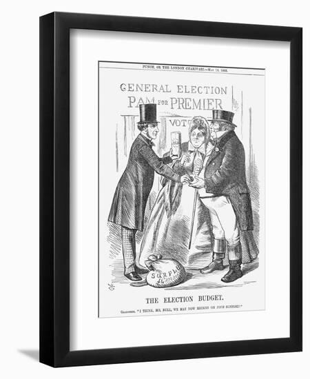 The Election Budget, 1865-John Tenniel-Framed Giclee Print