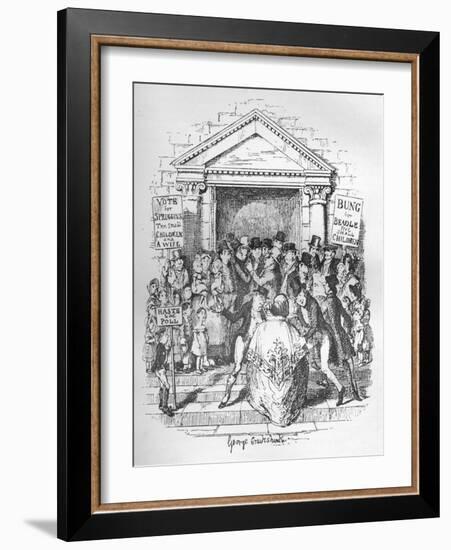 The Election for Beadle, C1900-George Cruikshank-Framed Giclee Print