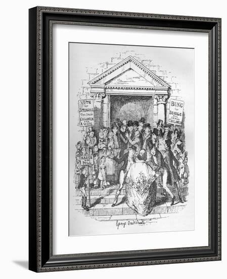 The Election for Beadle, C1900-George Cruikshank-Framed Giclee Print