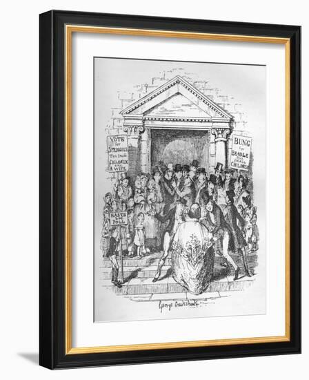 The Election for Beadle, C1900-George Cruikshank-Framed Giclee Print