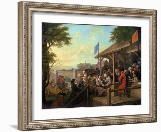 The Election III the Polling, 1754-55-William Hogarth-Framed Giclee Print