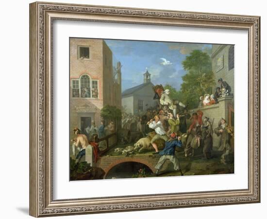 The Election IV Chairing the Member, 1754-55-William Hogarth-Framed Giclee Print