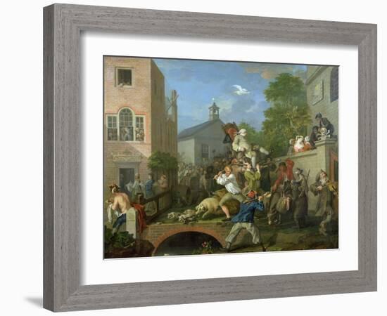 The Election IV Chairing the Member, 1754-55-William Hogarth-Framed Giclee Print