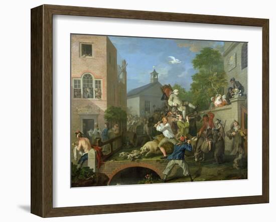 The Election IV Chairing the Member, 1754-55-William Hogarth-Framed Giclee Print