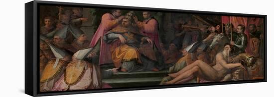 The Election of Giovanni De' Medici to Papacy, 1555-1562-Giorgio Vasari-Framed Premier Image Canvas