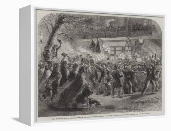 The Election of Mr Horatio Seymour-null-Framed Premier Image Canvas