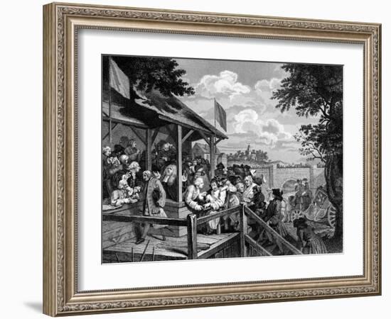 The Election: the Polling, 18th-19th Century-William Hogarth-Framed Giclee Print