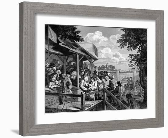 The Election: the Polling, 18th-19th Century-William Hogarth-Framed Giclee Print