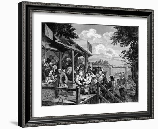 The Election: the Polling, 18th-19th Century-William Hogarth-Framed Giclee Print