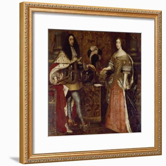 The Elector Ferdinand Maria and His Wife Henriette Adelaide. Mid-17th Century-Sebastiano Bombelli-Framed Giclee Print