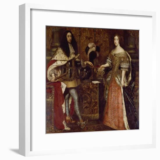 The Elector Ferdinand Maria and His Wife Henriette Adelaide. Mid-17th Century-Sebastiano Bombelli-Framed Giclee Print