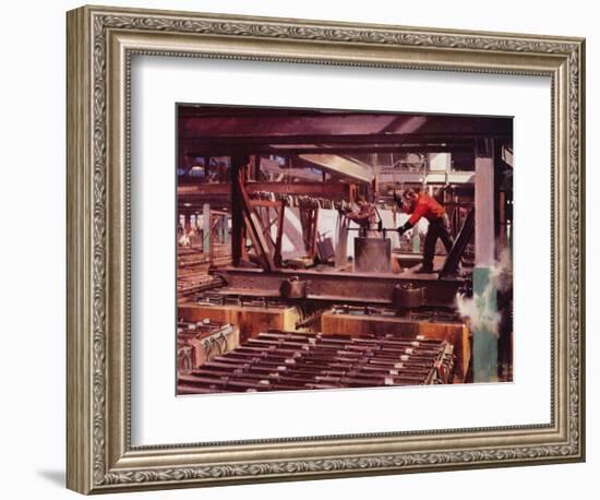 The Electrolytic Cell House (Colour Litho)-Terence Cuneo-Framed Giclee Print