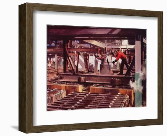 The Electrolytic Cell House (Colour Litho)-Terence Cuneo-Framed Giclee Print