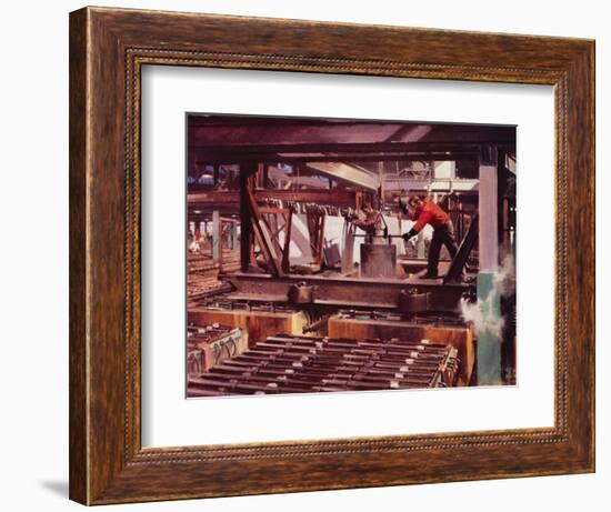 The Electrolytic Cell House (Colour Litho)-Terence Cuneo-Framed Giclee Print