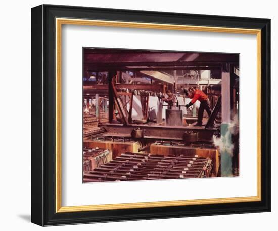 The Electrolytic Cell House (Colour Litho)-Terence Cuneo-Framed Giclee Print