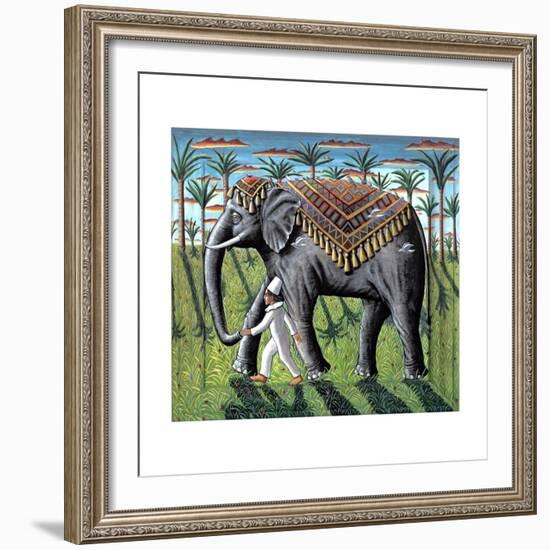 The Elephant and Boy, 2008-PJ Crook-Framed Giclee Print