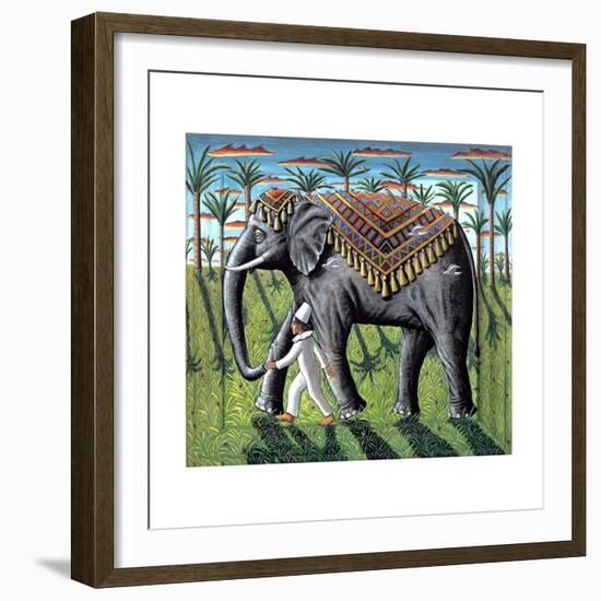 The Elephant and Boy, 2008-PJ Crook-Framed Giclee Print