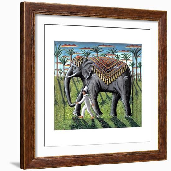 The Elephant and Boy, 2008-PJ Crook-Framed Giclee Print