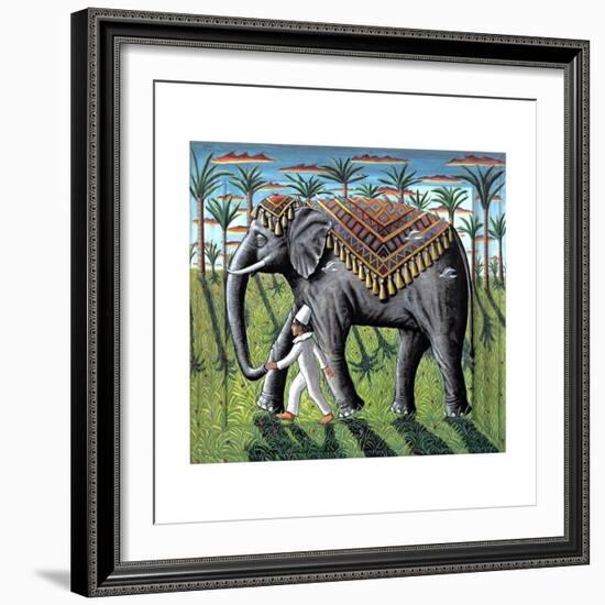 The Elephant and Boy, 2008-PJ Crook-Framed Giclee Print