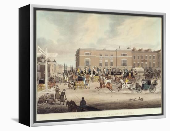 The Elephant and Castle on the Brighton Road, 1826 (Engraving)-James Pollard-Framed Premier Image Canvas