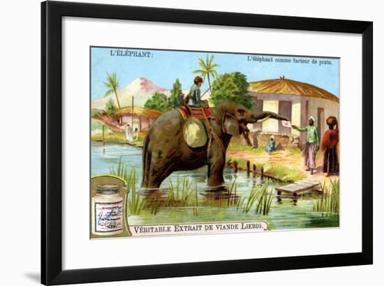 The Elephant as Postman, C1900-null-Framed Giclee Print