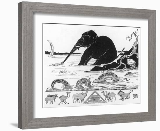 The Elephant's Child-Rudyard Kipling-Framed Art Print