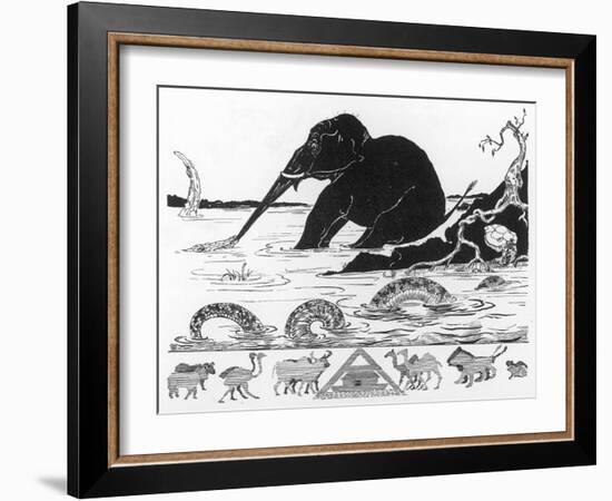 The Elephant's Child-Rudyard Kipling-Framed Art Print