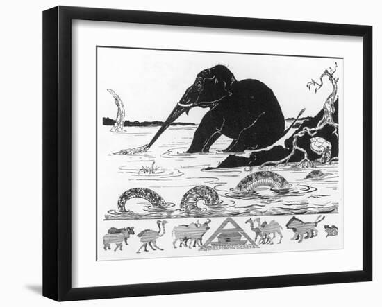 The Elephant's Child-Rudyard Kipling-Framed Art Print