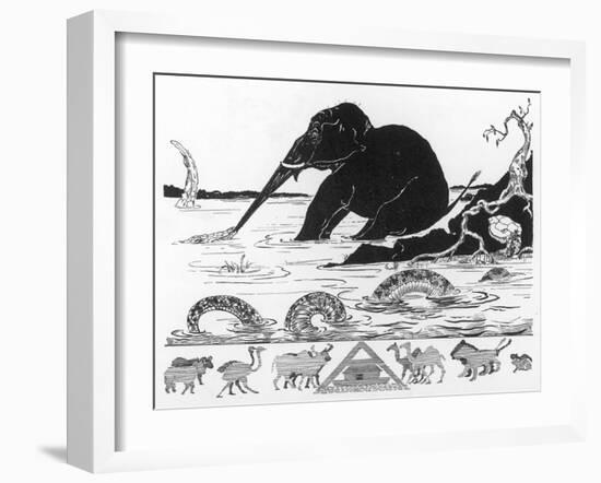 The Elephant's Child-Rudyard Kipling-Framed Art Print