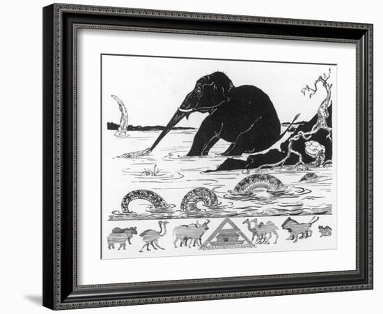 The Elephant's Child-Rudyard Kipling-Framed Art Print