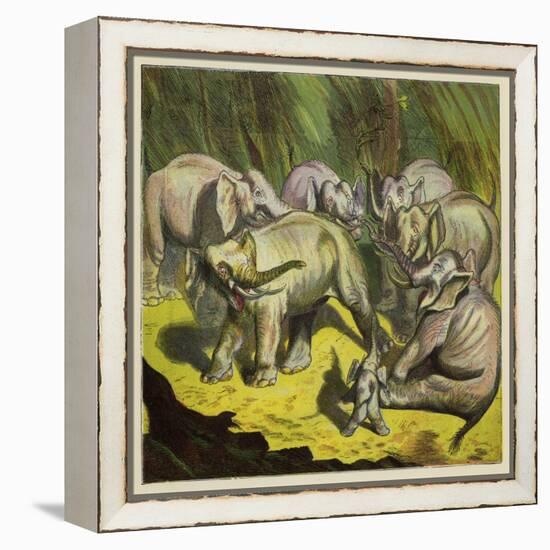 The Elephant That Lost its Tail-Ernest Henry Griset-Framed Premier Image Canvas