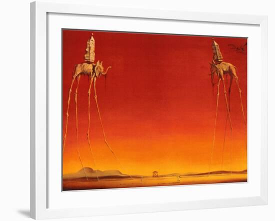 The Elephants, c.1948-Salvador Dalí-Framed Art Print