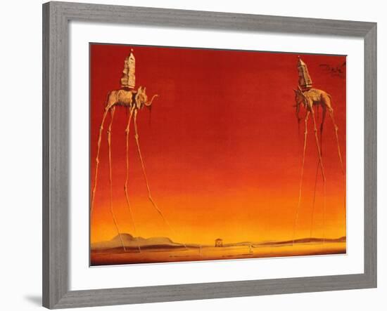 The Elephants, c.1948-Salvador Dalí-Framed Art Print