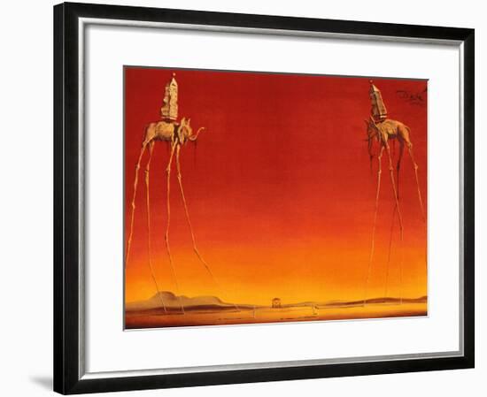 The Elephants, c.1948-Salvador Dalí-Framed Art Print