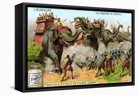 The Elephants of Pyrrhus, C1900-null-Framed Premier Image Canvas