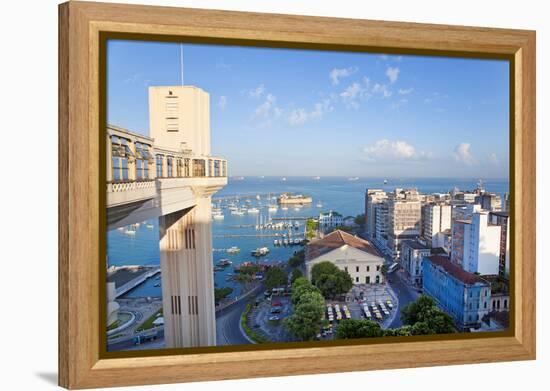 The Elevador Lacerda, Pelourinho, Salvador, Bahia, Brazil-Peter Adams-Framed Premier Image Canvas