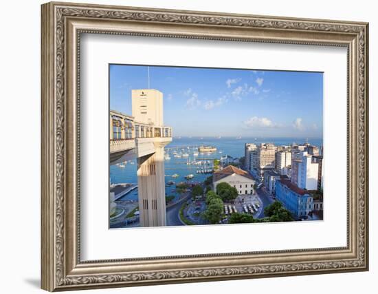 The Elevador Lacerda, Pelourinho, Salvador, Bahia, Brazil-Peter Adams-Framed Photographic Print