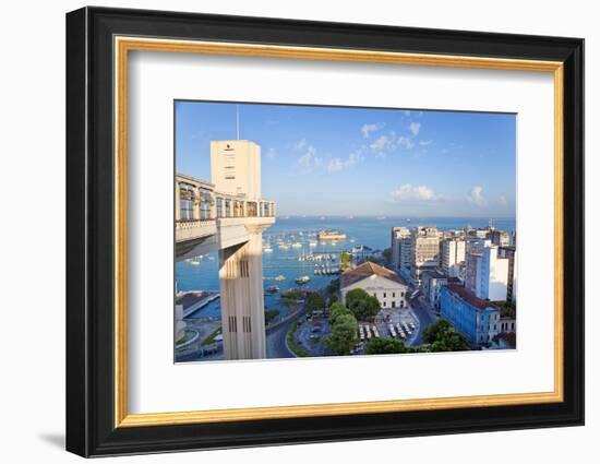 The Elevador Lacerda, Pelourinho, Salvador, Bahia, Brazil-Peter Adams-Framed Photographic Print