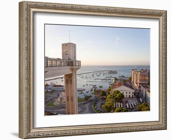 The Elevador Lacerda Which Links Salvador Da Bahia's Cidade Alta with Cidade Baixa, Pelourinho, Sal-Peter Adams-Framed Photographic Print