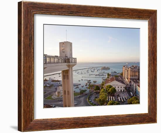 The Elevador Lacerda Which Links Salvador Da Bahia's Cidade Alta with Cidade Baixa, Pelourinho, Sal-Peter Adams-Framed Photographic Print