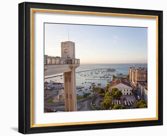 The Elevador Lacerda Which Links Salvador Da Bahia's Cidade Alta with Cidade Baixa, Pelourinho, Sal-Peter Adams-Framed Photographic Print