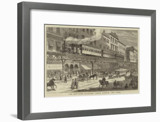 The Elevated Railway, Third Avenue, New York-null-Framed Giclee Print