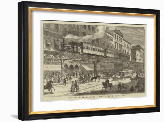 The Elevated Railway, Third Avenue, New York-null-Framed Giclee Print