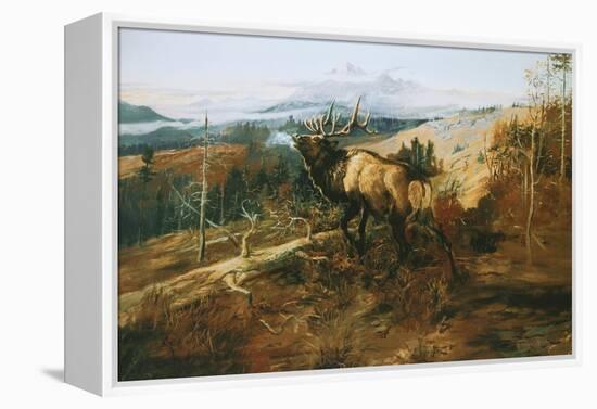 The Elk-Charles Marion Russell-Framed Stretched Canvas