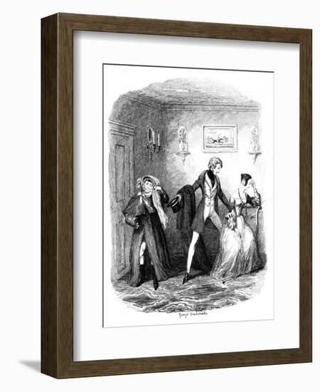 The Elopement, Early-Mid 19th Century-George Cruikshank-Framed Giclee Print